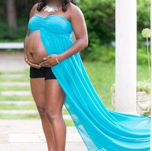 Turquoise Maternity Dress